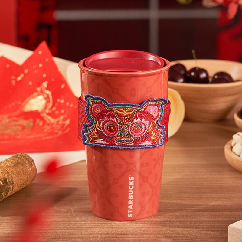 Starbucks 2022 New Year's Cute Tiger 355ml traditional double-layer mu