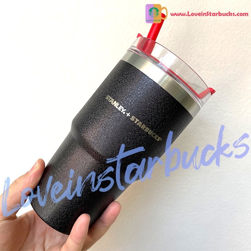 Starbucks 20.8oz Stanley black Stainless Steel Straw Cup - loveinstarbucks