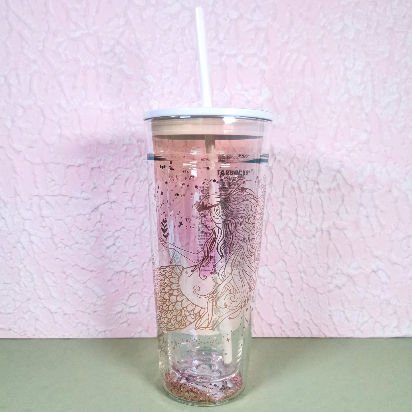 Starbucks 50th Anniversary siren Double Classic Glass Straw 24oz Cup - loveinstarbucks