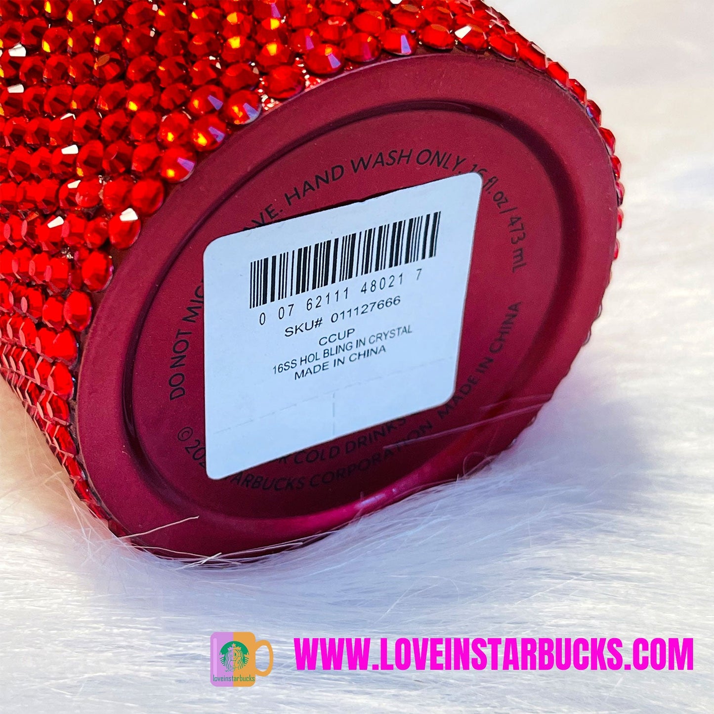 Starbucks Asian countries red bling rhinestones cold cup 16oz - loveinstarbucks