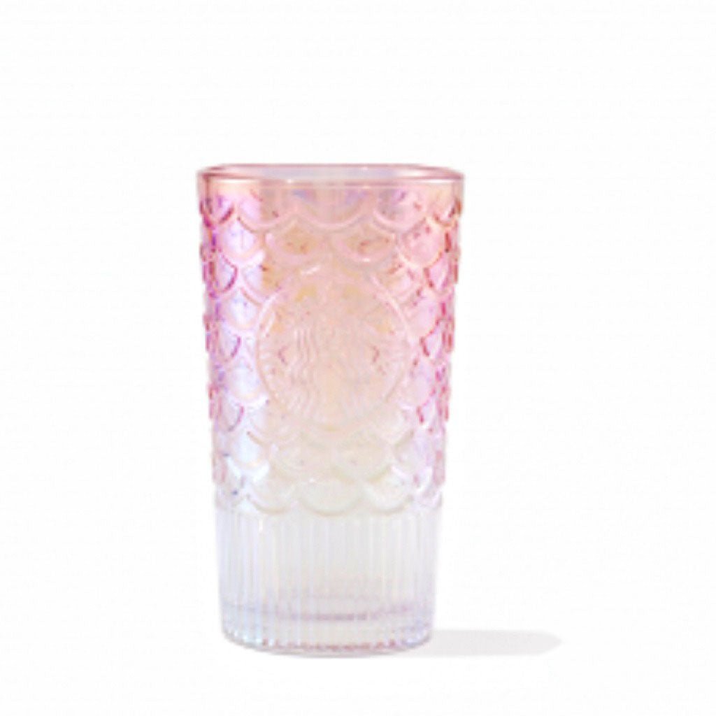 Starbucks China 2022 anniversary Gradient pink fish scales glass 450ml