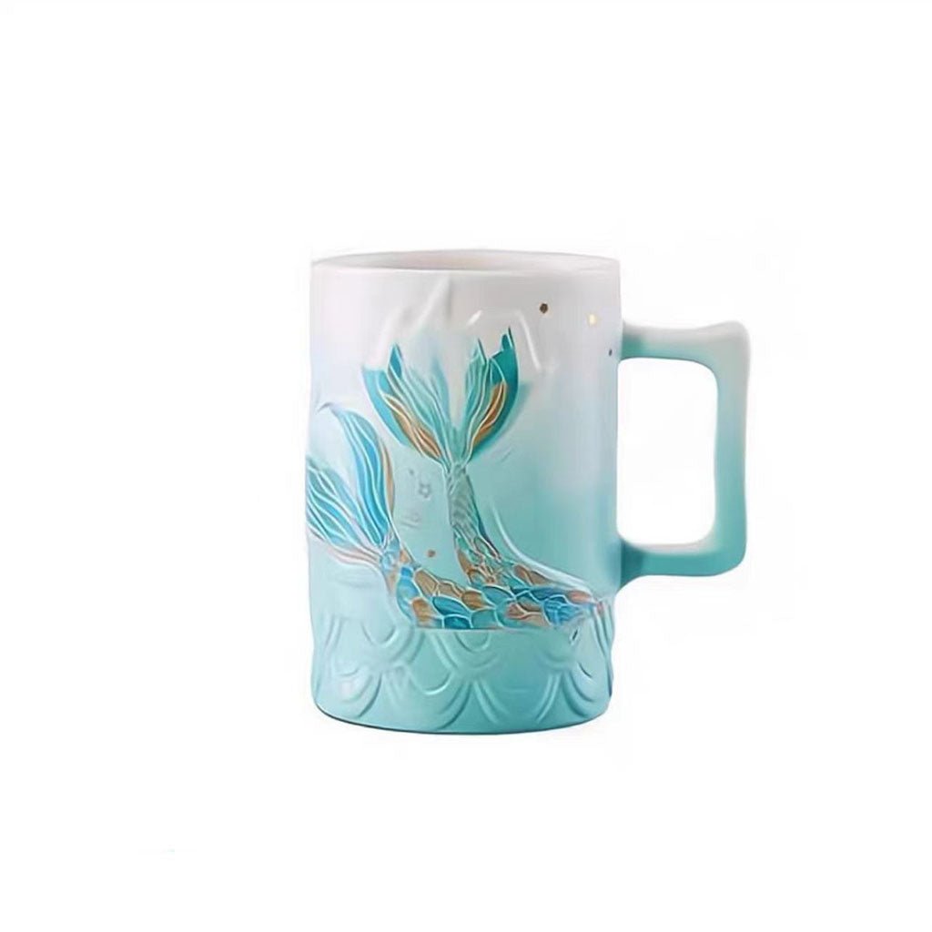 Starbucks China 2022 anniversary marine blue fish tail mug 415ml