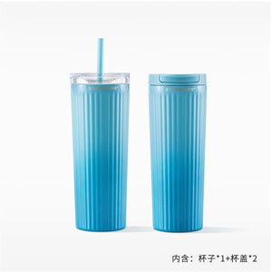 Starbucks China 2022 Christmas x1 blue green series - blue gradient thermos cup 473ml