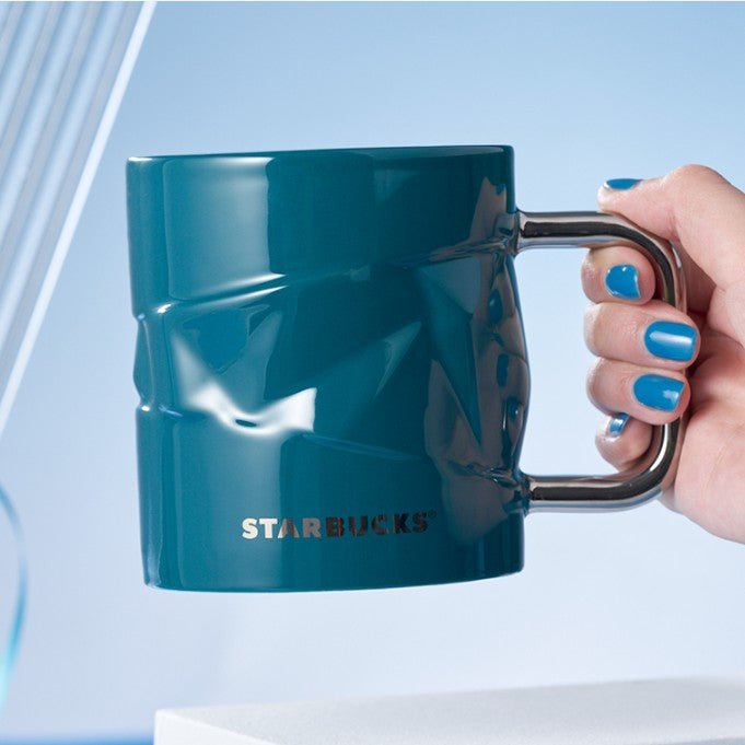 Starbucks China 2022 Christmas x1 blue green series - blue mug 405ml