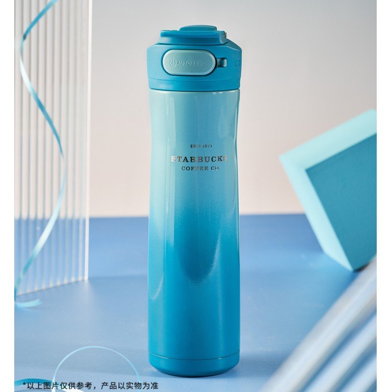 Starbucks China 2022 Christmas x1 blue green series - Contigo gradient blue SS cup 24oz