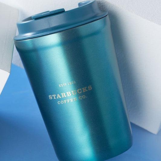 Starbucks China 2022 Christmas x1 blue green series - Pearlescent travel cup 355ml