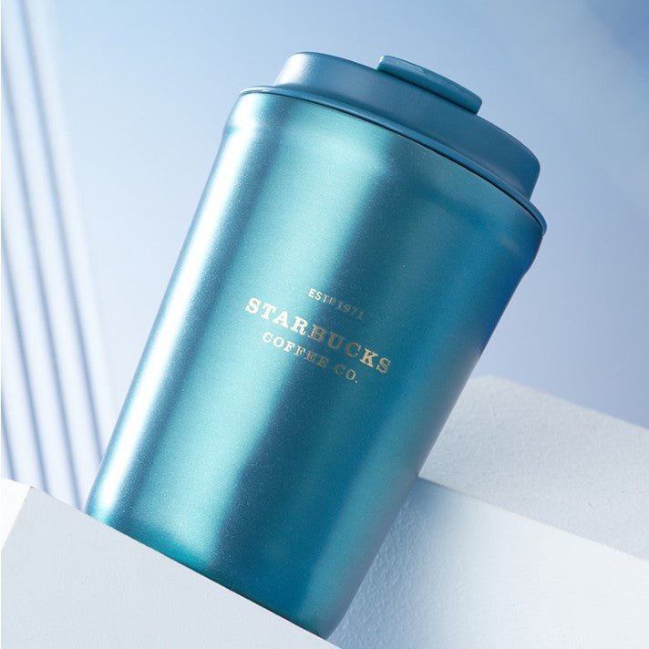 Starbucks China 2022 Christmas x1 blue green series - Pearlescent travel cup 355ml