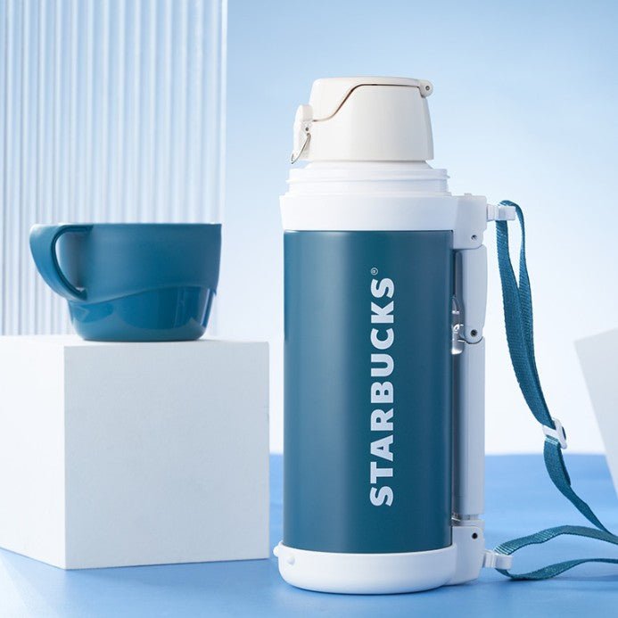 Starbucks China 2022 Christmas x1 blue green series -Thermos Kettle 1L