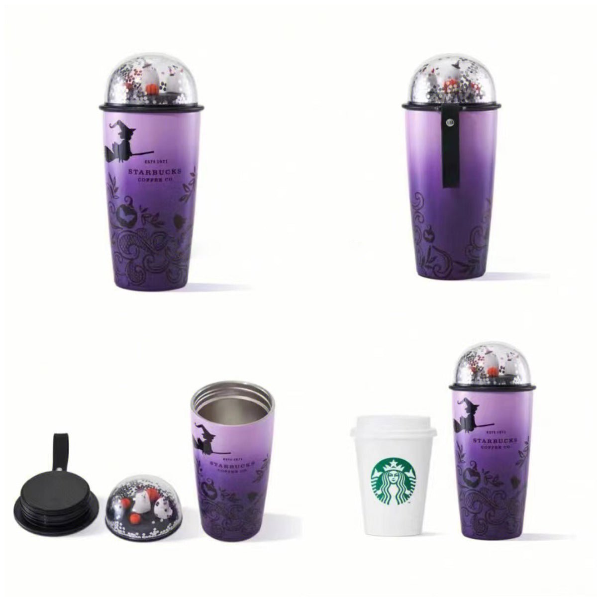 Starbucks China 2022 Halloween Masquerade gradient pink Stainless steel cup 355ml