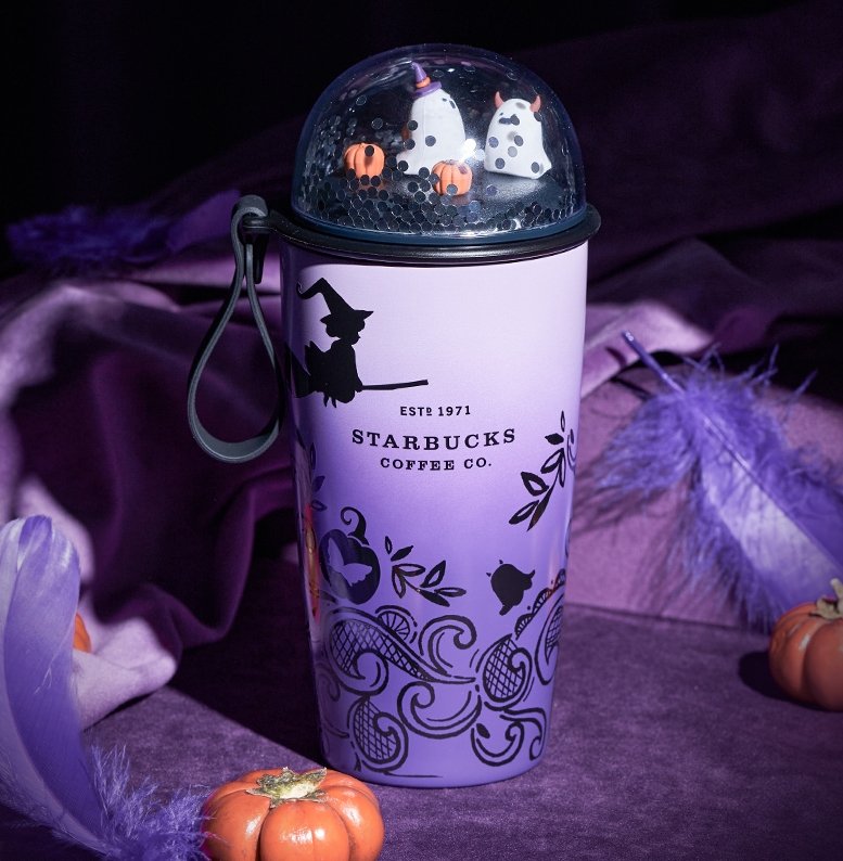 Starbucks China 2022 Halloween Masquerade gradient pink Stainless steel cup 355ml