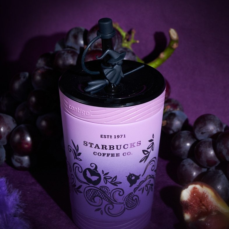 Starbucks China 2022 Halloween purple 390m Contigo Stainless steel straw cup