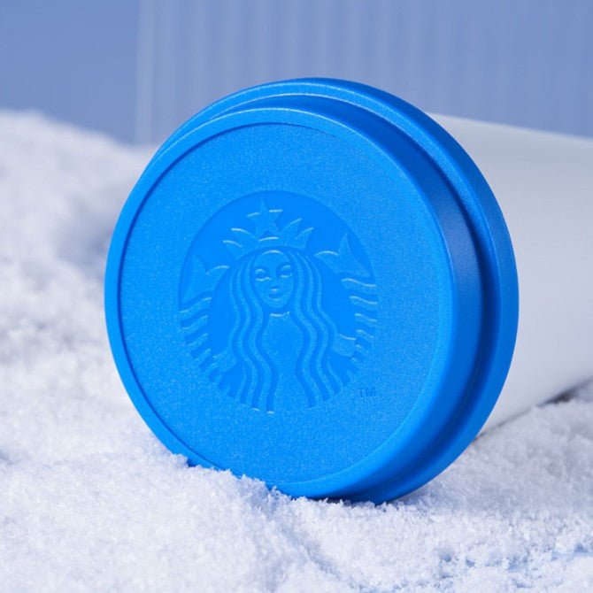 Starbucks China 2022 Ski series - blue and white accompanying cup 500ml