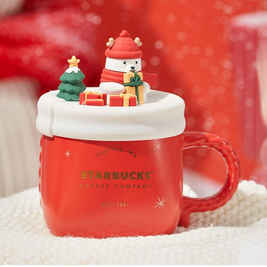 Starbucks China 2022 Xmas-2nd-online bear red mug