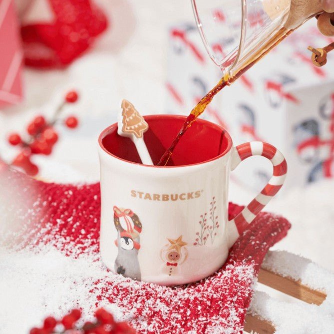 Starbucks China 2022 Xmas-2nd-online happy snow mug  473ml