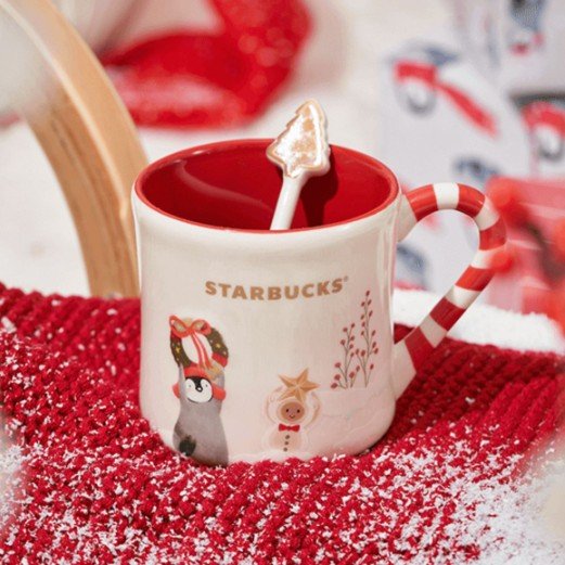 Starbucks China 2022 Xmas-2nd-online happy snow mug  473ml