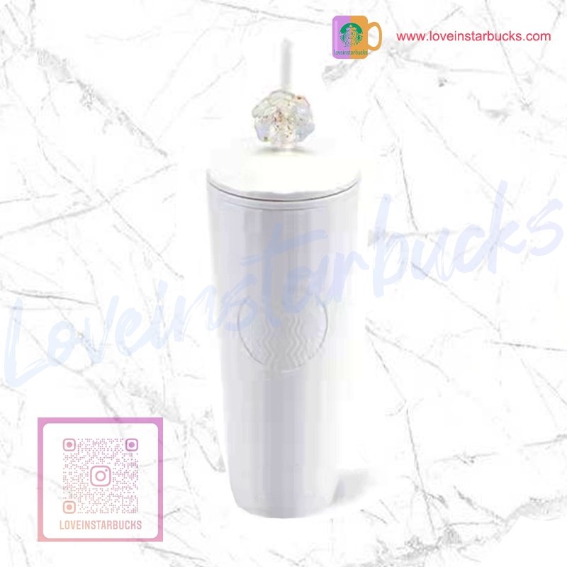 Starbucks China white Dome Straw cup 24oz