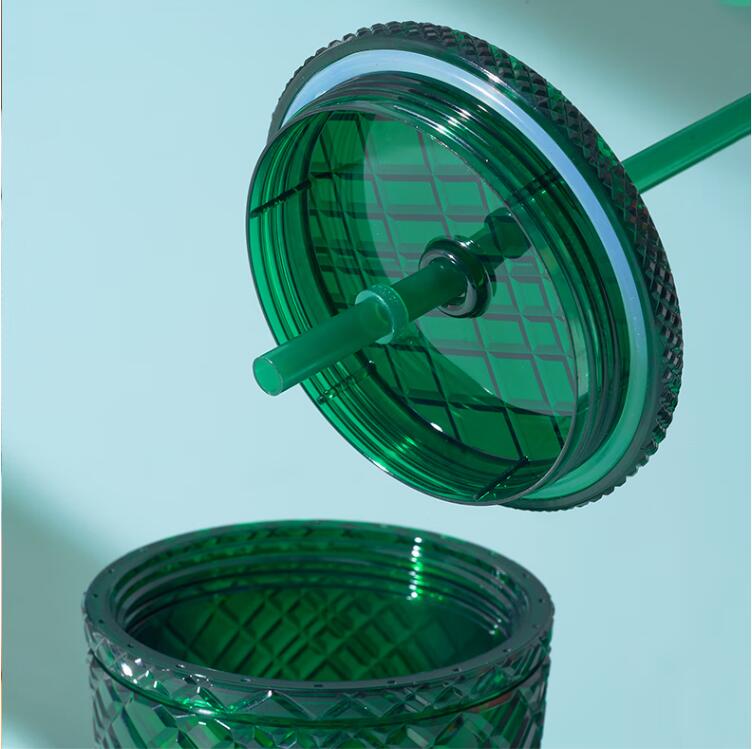 Starbucks Classic green jeweled straw cup 24oz