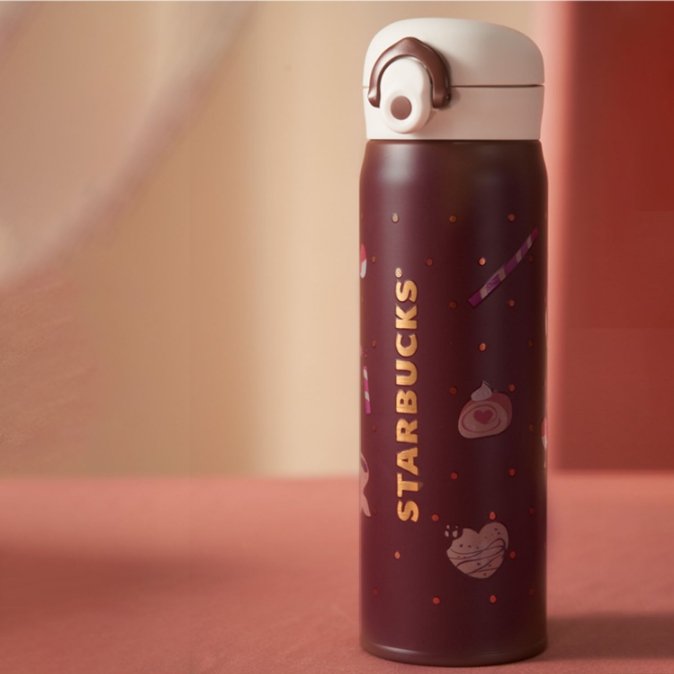 Starbucks cup China 2023 Valentine's Day online Thermos Chocolate cup 500ml