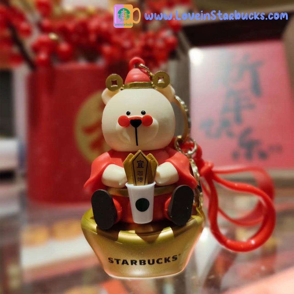 2023 Starbucks China Random Cute Pet Head Ornament Bag Decorations Keychain  hot