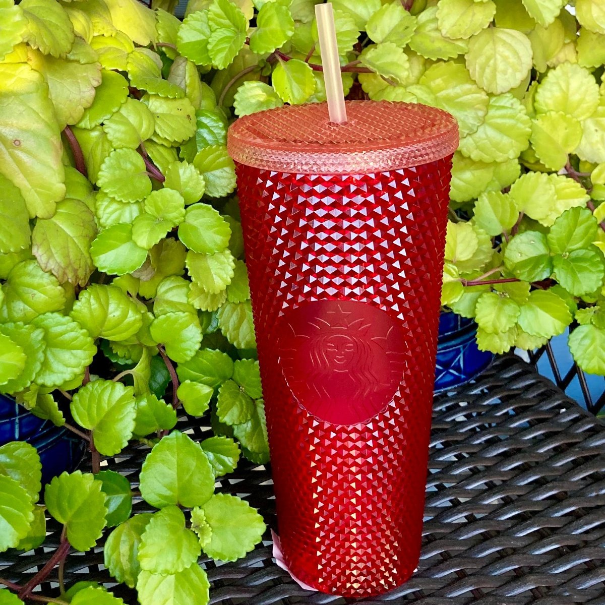 Starbucks Matte ‘Chili’ Vibrant shops Red Studded Bling Tumbler