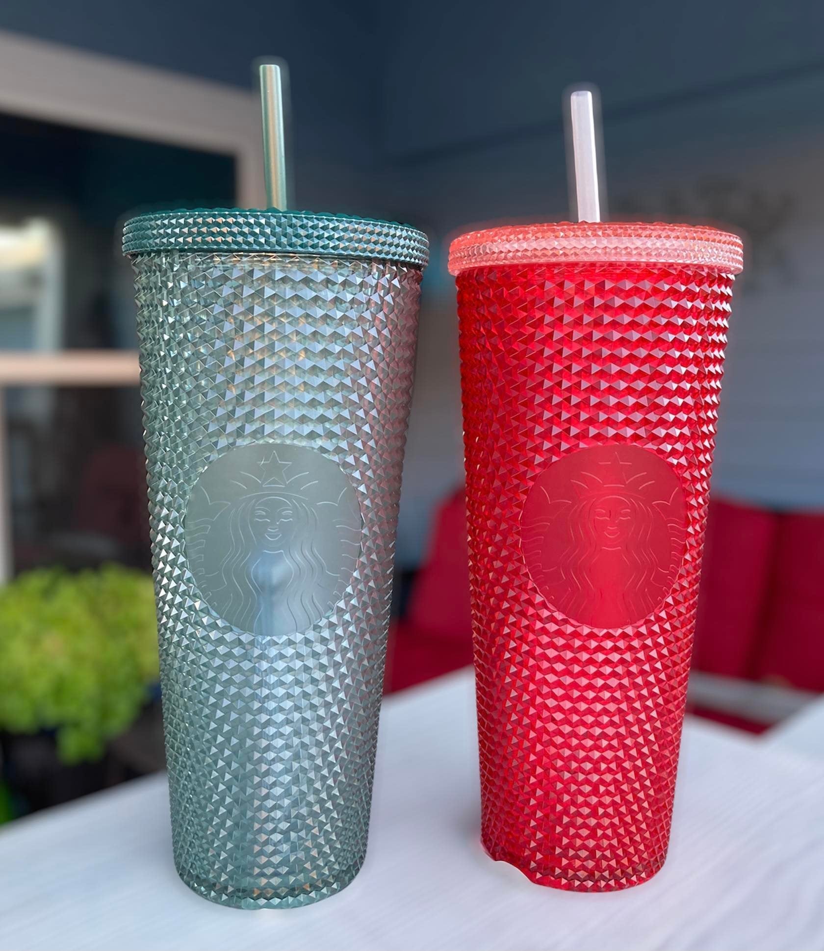 Starbucks Matte ‘Chili’ Vibrant shops Red Studded Bling Tumbler