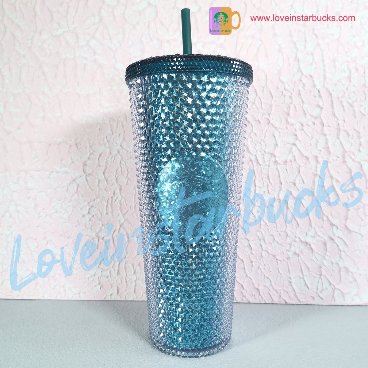 Starbucks Korea victory green bling 24oz studded