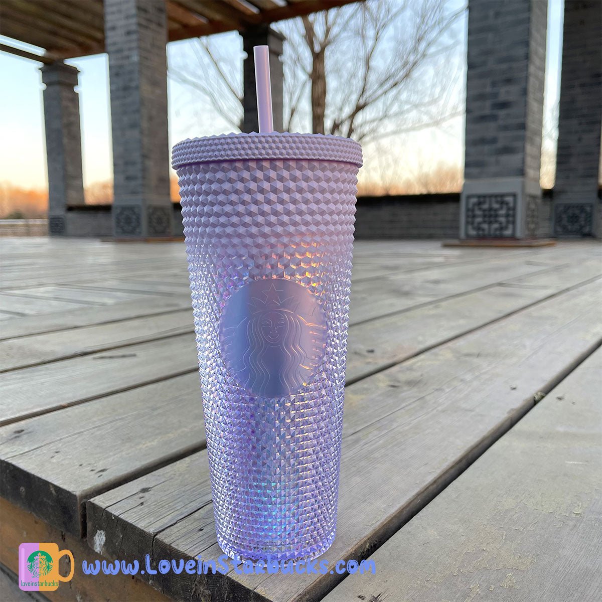 Starbucks taiwan Iridescent purple straw studded cup 24oz - loveinstarbucks