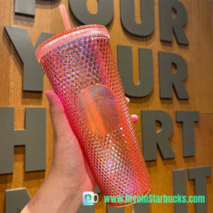 Starbucks Rose Gold Iridescent Cold Cup 24 Ounce