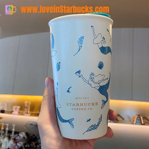 Starbucks Underwater Mermaid Double Layer Ceramic Mug