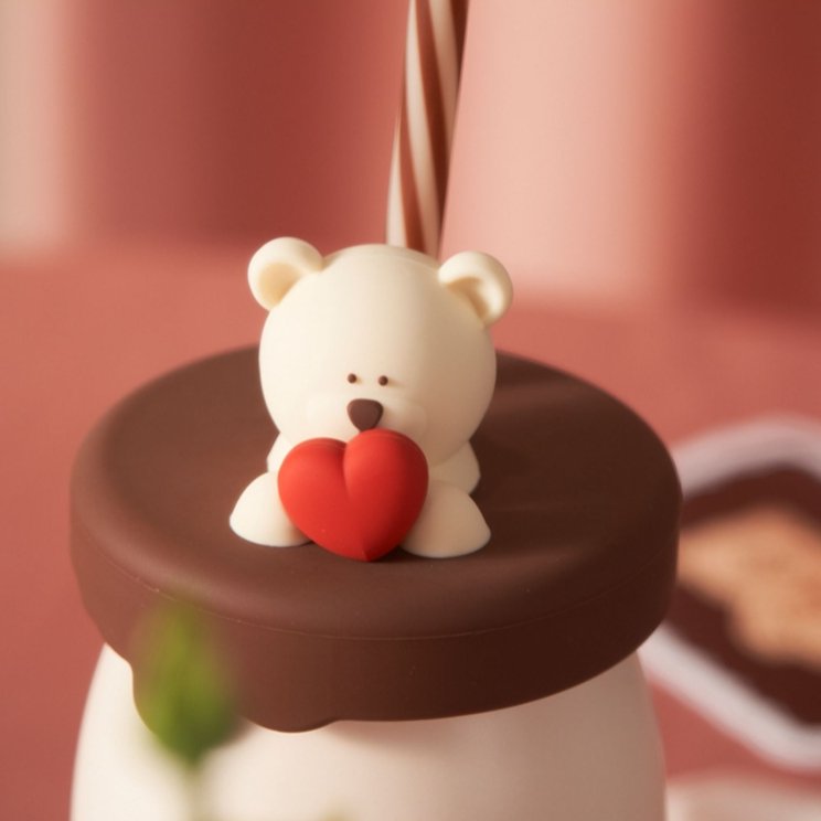 StarbucksChina 2023 Valentine's Day online bear with heart mug 355ml - loveinstarbucks