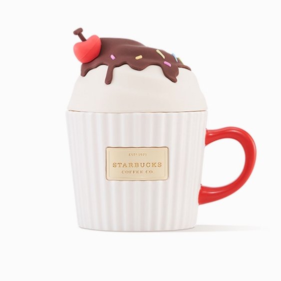 StarbucksChina 2023 Valentine's Day online cake shape mug 335ml - loveinstarbucks